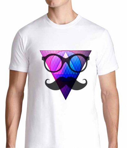 เสื้อยืดคอวี แนวอาร์ตแบบ Hipster